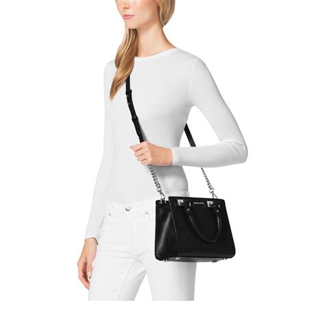 michael kors quinn purse|Quinn Small Patent Saffiano Leather Satchel .